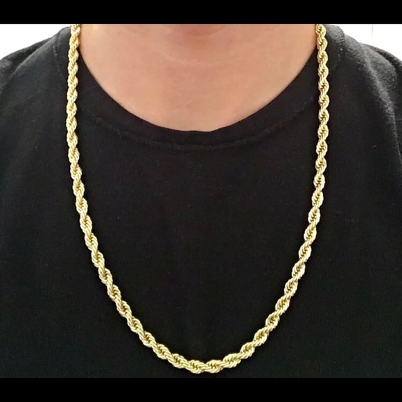 Gold Chain Rope Chain and Icy Money Bag Pendant Set - Picture 9 of 9